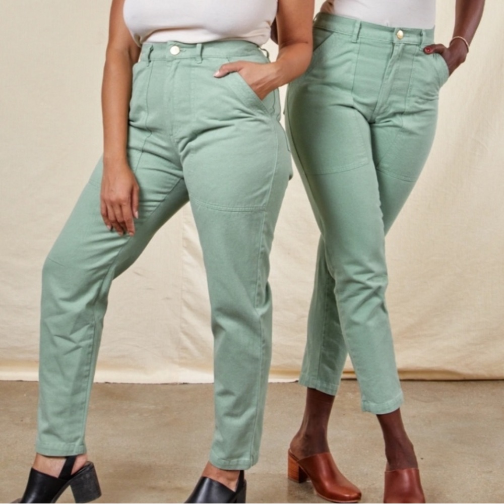 Big Bud Press Green Straight Leg Pants Tailored Fit